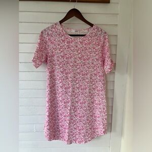 NWT Ekouaer Pink Floral Nightgown